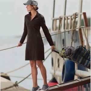 Athleta Cassidy Ponte Knit 1/2 Zip Dress Women’s Size MT Tall Long Sleeves Gray